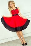 30-10 Rockabilly pin up sukienka - czerwony + czarny