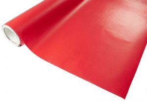 Folia rolka carbon 3D czerwona 1,27x30m
