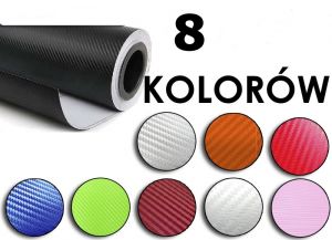 Folia rolka carbron 3d bordowa 1,27x30m