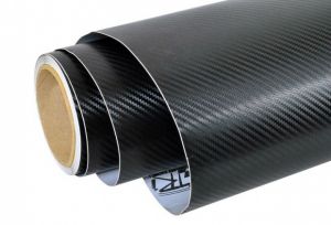 Folia odcinek carbon 3D czarna 1,52x0,1m