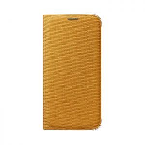 Etui Samsung EF-WG920BY Flip S6 yellow FABRIC