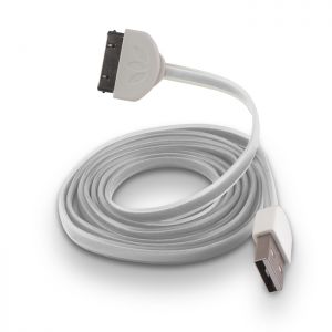 Kabel USB Forever do iPhone 3/4 silikonowy płaski