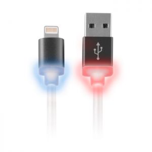 Kabel USB Forever do iPhone 5/6 świecący metalowy