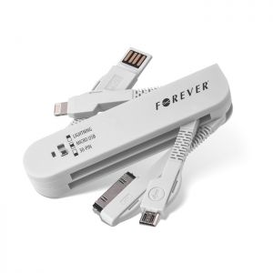 Kabel Forever 3w1 30-PIN (iPhone 4) & Lightning (i