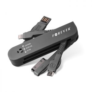 Kabel Forever 3w1 30-PIN (iPhone 4) & Lightning (i