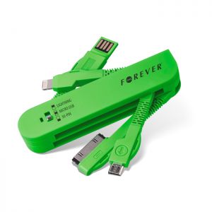 Kabel Forever 3w1 30-PIN (iPhone 4) & Lightning (i