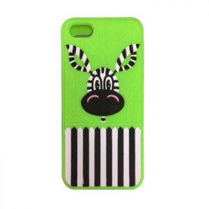 Nakładka Animal 3D Zebra 2 do iPhone 6 zielona